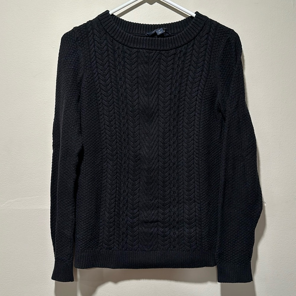 Black Cable Knit Tommy Hilfiger Sweater